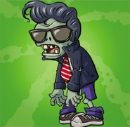 Greaser Zombie in The Art of Plants vs. Zombies