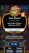 Team Mascot's statistics