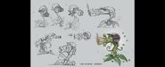 Concept art of Peashooter's Gatling form (Plants vs. Zombies: Garden Warfare)