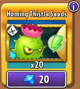 Homing Thistle's seeds in the store