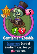 The player receiving Gentleman Zombie from a Premium Pack