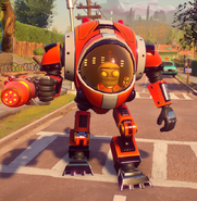 Imp inside of Z-Mech inside of the Backyard Battleground.