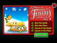 Shine Vine along with Explode-O-Vine in an advertisement for the 8th day of Feastivus 2020