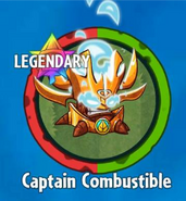 The player receiving Captain Combustible from a Premium Pack