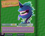 Twilight Chomper's description in the Stickerbook