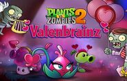 An advertisement for Valenbrainz, with Perfume-shroom wearing one of its costumes