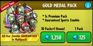 Brain Vendor on an advertisement for the Gold Medal Pack