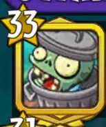 Trash Can Zombie as the profile picture for a Rank 33 player