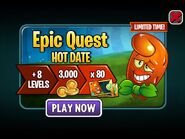 An advertisement for Hot Date's Epic Quest