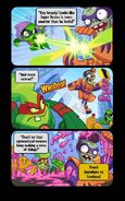 The second comic strip with the theme of Super Brainz in the plant mission "Zombopolis Apocalypse"