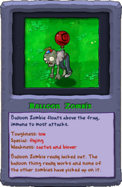 Almanac Card Balloon Zombie