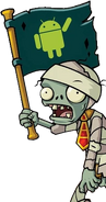 A Flag Mummy Zombie with the Android logo