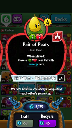 PEARS to PAIRS Card Game!, Roblox Wiki