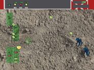 The earliest known screenshot from 2005: what seem to be early Cabbage-pults attacking alien-like enemies.