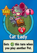 The player receiving Cat Lady from a Premium Pack