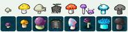 Concept art of Fume-shroom along with the other night plants (Plants vs. Zombies)