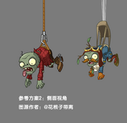 Lost Pilot Zombie inspired Bungee Zombie design concept