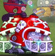 A hypnotized Mecha-Football Zombie stunned by E.M.Peach (can only be done by Caulipower)