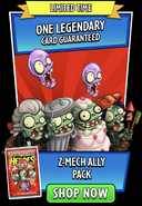 Fireworks Zombie in an advertisement for Z-Mech Ally Pack