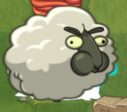 A sheep disappearing after Wizard Zombie's defeat