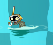 Shrunken Snorkle Zombie (while hiding)