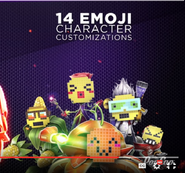 Citron with Rose, Kernel Corn, Scientist, and All-Star wearing emoji customizations