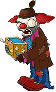 A Clown Zombie, most likely another early design for Jack-in-the-Box Zombie.