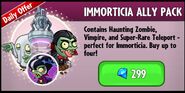 Teleport in an advertisement for Immorticia's Ally Pack