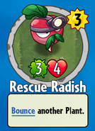 The player receiving Rescue Radish from a Premium Pack