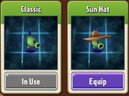 Shadow Peashooter's costumes in the Almanac section (10.5.2)