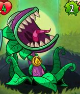 Chompzilla's pose when a zombie hero is hit over 4 damage or legendary plant is played
