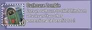 Outhouse Zombie's stickerbook description in Garden Warfare 2