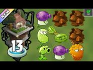 Plants vs Zombies 2 - Modern Day Day 13 -Plants Lvl 1 & No Premium-