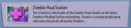 Zombie Heal Station's stickerbook description in Garden Warfare 2