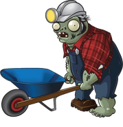 Digger Zombie with a garden wagon (His sclera has a different color)