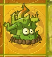 Timid Thorn on a Gold Tile