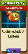 Jack O' Lantern's costume in the store