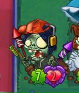 Fireworks Zombie with the Untrickable trait