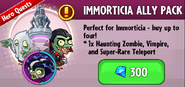 Teleport in the advertisement for Immorticia's Ally Pack