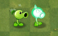 Electric Peashooter next to his Normal Variant