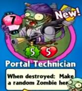 The player receiving Portal Technician from the Super Brainz Ally Pack
