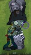 Hypnotized Swashbuckler Zombie eating a grave