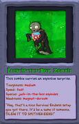 Jack-in-the-Box Zombie in black coat + Custom biography