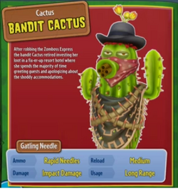 Bandit Cactus Plants Vs Zombies Wiki Fandom - cactus bandits brawl stars