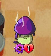 Poison Mushroom with negative strength (affected by Shrink Ray while the Anti-Hero effect was active)