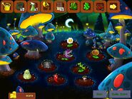 A fully populated Mushroom Garden with non-mushroom plants on the iPad version.