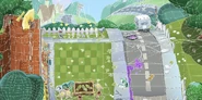Player’s House lawn wireframe