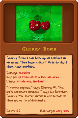 plants vs zombies cherry bomb