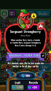 Sergeant Strongberry's statistics