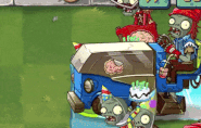 Zomboni passing by a Lily Pad unharmed (animated, note: it can't be planted on)
